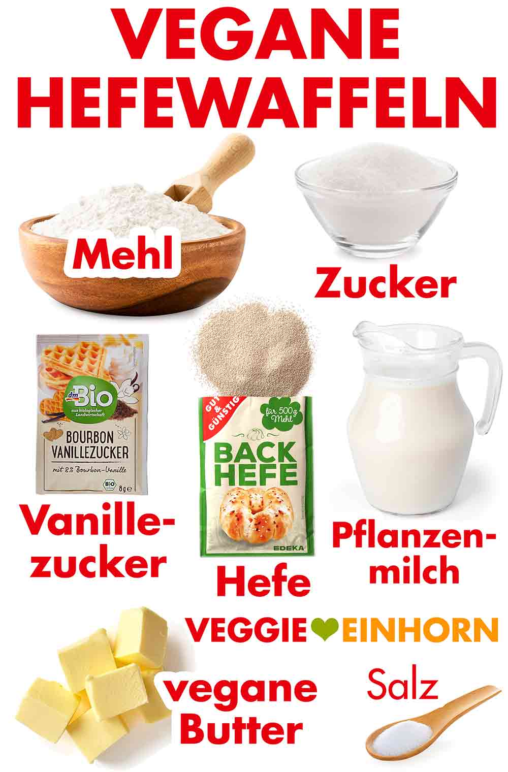 Vegane Hefewaffeln Zutaten Zutaten für vegane Hefewaffeln