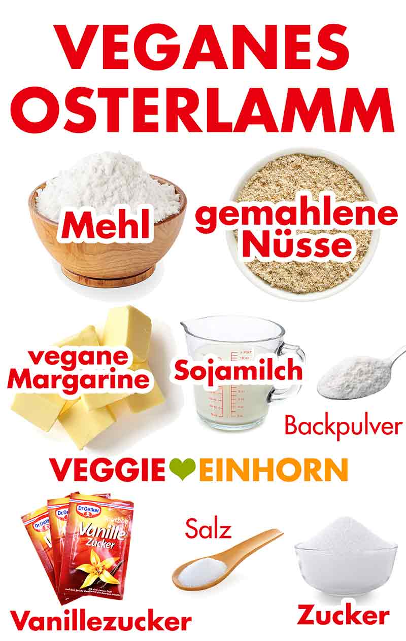 Veganes Osterlamm Zutaten Zutaten für veganes Osterlamm