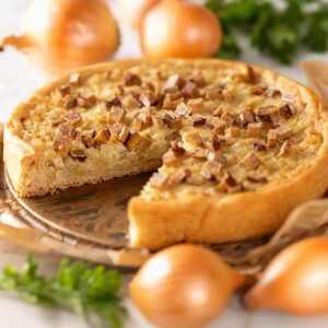 Veganer Zwiebelkuchen